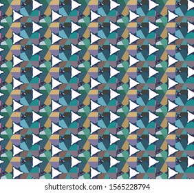 Seamless vector pattern in geometric ornamental style