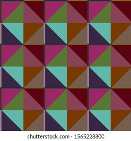 Seamless vector pattern in geometric ornamental style