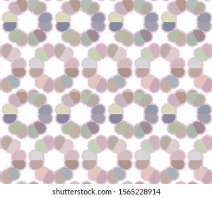 Seamless vector pattern in geometric ornamental style