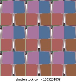 Seamless vector pattern in geometric ornamental style