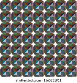 Seamless vector pattern in geometric ornamental style