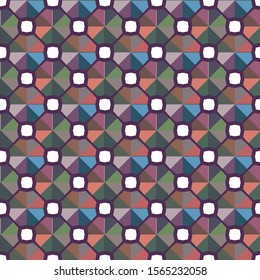 Seamless vector pattern in geometric ornamental style