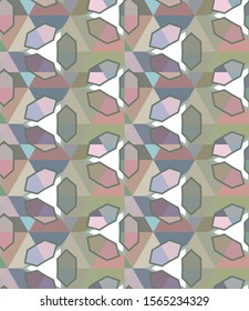 Seamless vector pattern in geometric ornamental style
