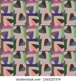 Seamless vector pattern in geometric ornamental style