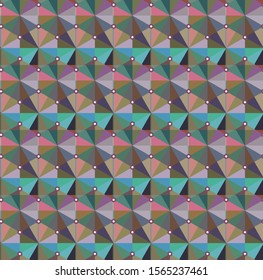 Seamless vector pattern in geometric ornamental style