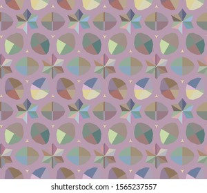 Seamless vector pattern in geometric ornamental style