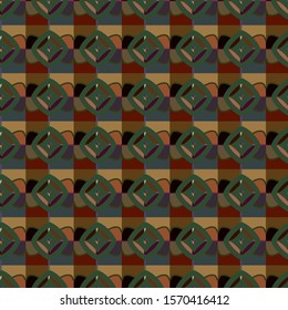 Seamless vector pattern in geometric ornamental style