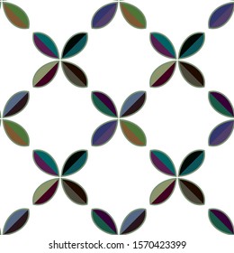 Seamless vector pattern in geometric ornamental style