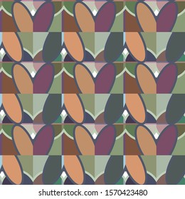Seamless vector pattern in geometric ornamental style