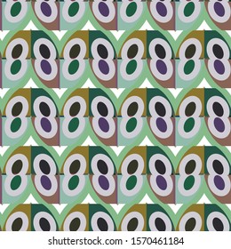 Seamless vector pattern in geometric ornamental style