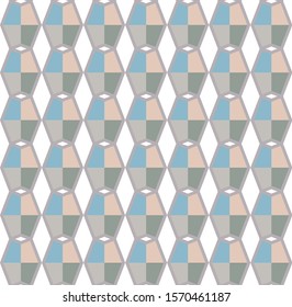 Seamless vector pattern in geometric ornamental style