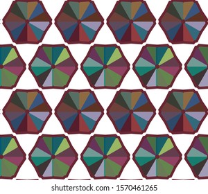 Seamless vector pattern in geometric ornamental style