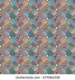 Seamless vector pattern in geometric ornamental style