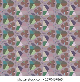 Seamless vector pattern in geometric ornamental style