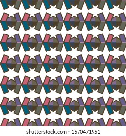 Seamless vector pattern in geometric ornamental style