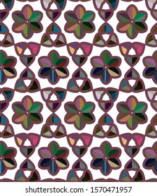 Seamless vector pattern in geometric ornamental style