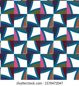 Seamless vector pattern in geometric ornamental style