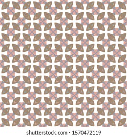 Seamless vector pattern in geometric ornamental style