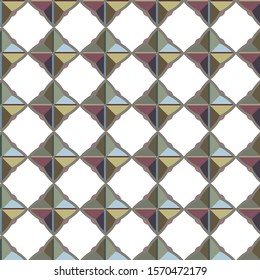 Seamless vector pattern in geometric ornamental style