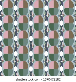 Seamless vector pattern in geometric ornamental style