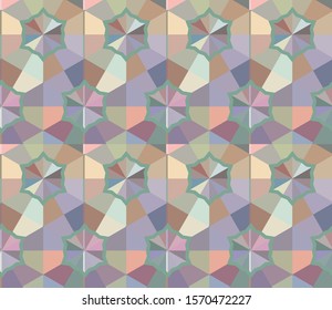 Seamless vector pattern in geometric ornamental style