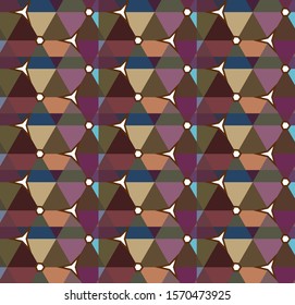 Seamless vector pattern in geometric ornamental style