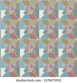Seamless vector pattern in geometric ornamental style