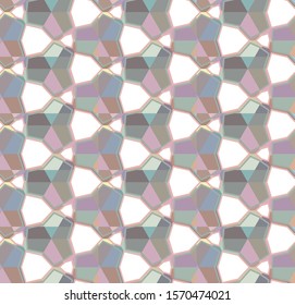 Seamless vector pattern in geometric ornamental style