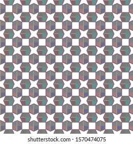 Seamless vector pattern in geometric ornamental style