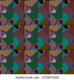 Seamless vector pattern in geometric ornamental style