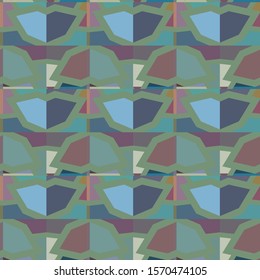 Seamless vector pattern in geometric ornamental style
