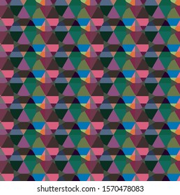 Seamless vector pattern in geometric ornamental style