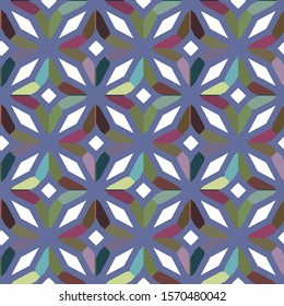 Seamless vector pattern in geometric ornamental style