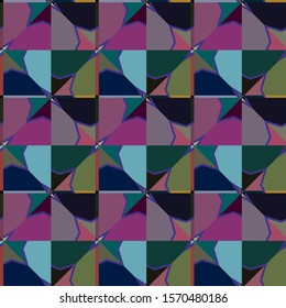 Seamless vector pattern in geometric ornamental style