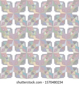 Seamless vector pattern in geometric ornamental style