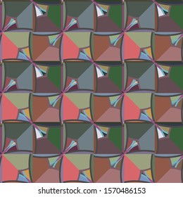 Seamless vector pattern in geometric ornamental style