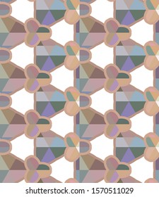 Seamless vector pattern in geometric ornamental style