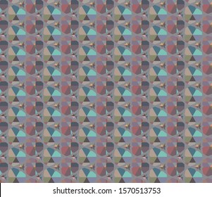 Seamless vector pattern in geometric ornamental style