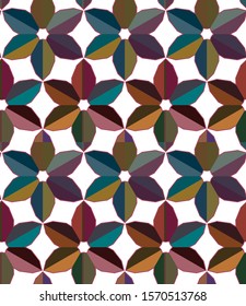 Seamless vector pattern in geometric ornamental style