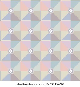 Seamless vector pattern in geometric ornamental style