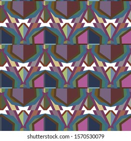 Seamless vector pattern in geometric ornamental style