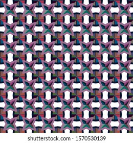 Seamless vector pattern in geometric ornamental style