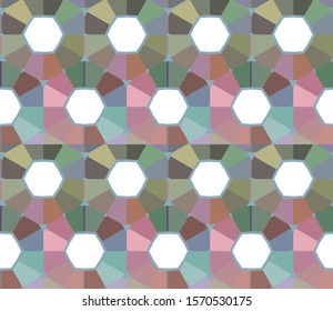 Seamless vector pattern in geometric ornamental style