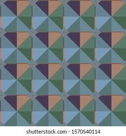 Seamless vector pattern in geometric ornamental style