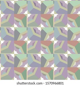 Seamless vector pattern in geometric ornamental style