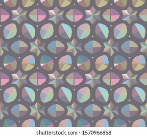 Seamless vector pattern in geometric ornamental style