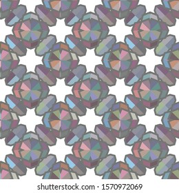 Seamless vector pattern in geometric ornamental style