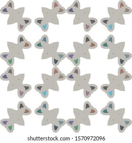 Seamless vector pattern in geometric ornamental style