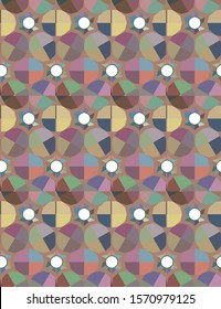 Seamless vector pattern in geometric ornamental style