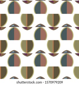 Seamless vector pattern in geometric ornamental style